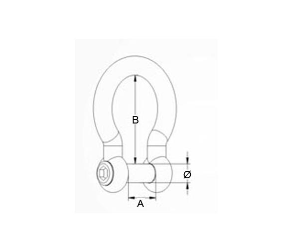 Grillete Lira Allen Inox 316 Vinox