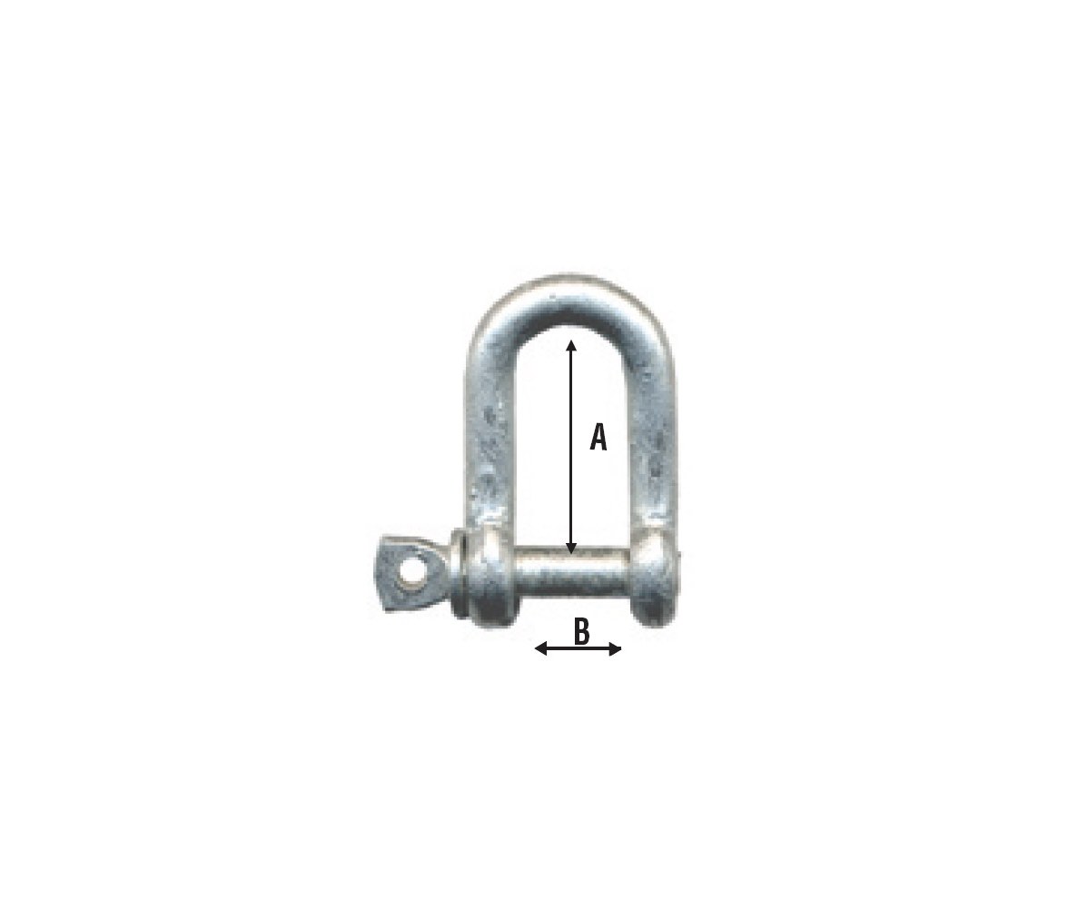 D-SHACKLE ZINC PLATED VINOX