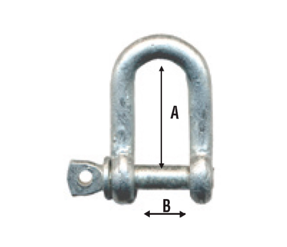 Grillete Recto Galvanizado Vinox en Pack