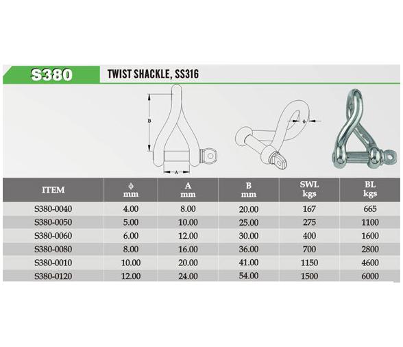 Grillete Revirado Inox