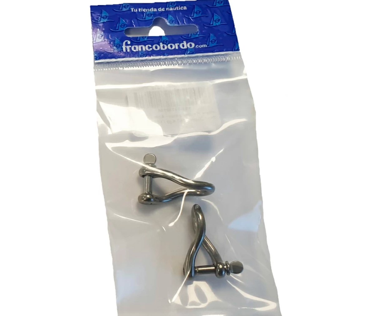 Grillete Revirado Inox Blister 2 unidades - 4mm