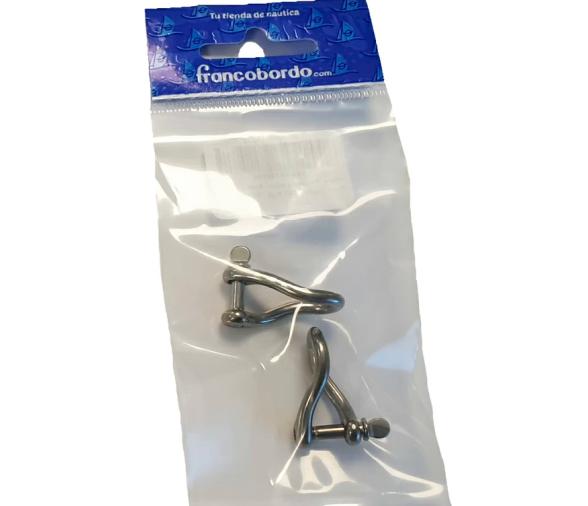 Grillete Revirado Inox Blister 2 unidades - 4mm