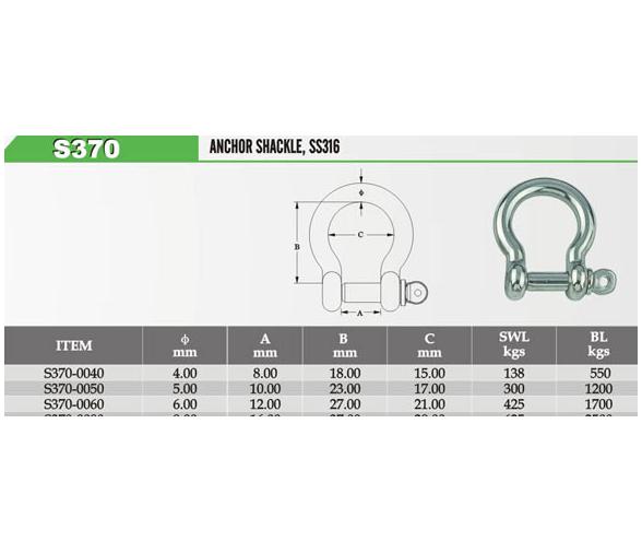 Grillete Lira Inox Vinox Blister 2 Unidades