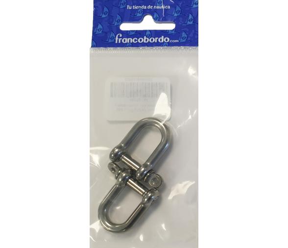 Grillete Recto Inox 316 Eje Imperdible Blister 2 Unidades