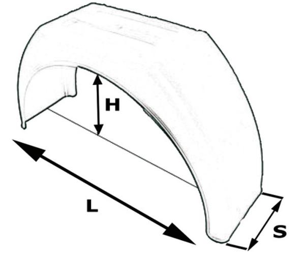 Guardabarros para remolque ruedas 10 pulgadas