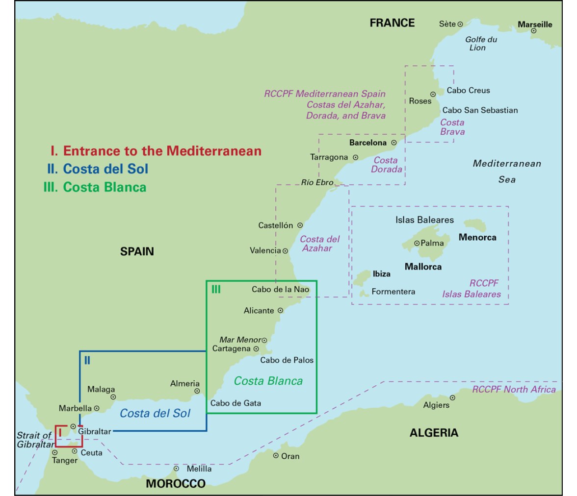 Guia Nautica Costa del Sol y Costa Blanca (Ingles)