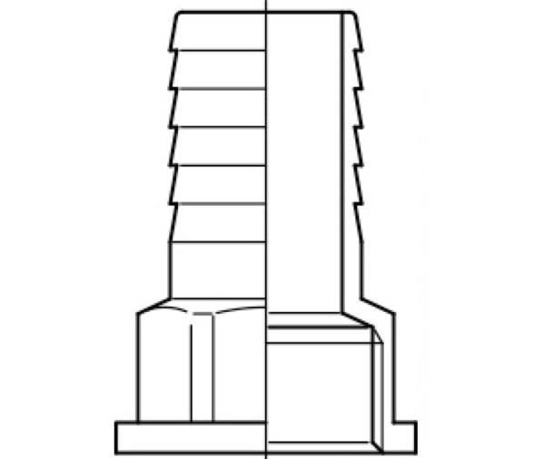 GUIDI Conector Manguera Bronce Hembra