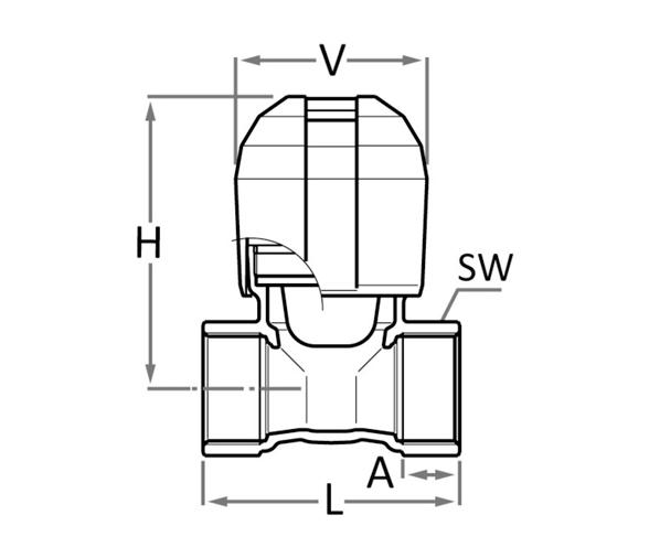 GUIDI Grifo de Fondo Bronce sin Palanca H - H
