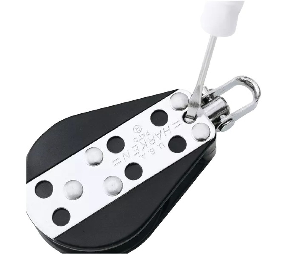 Harken 012 Polea 3" giratoria con gaza reforzada