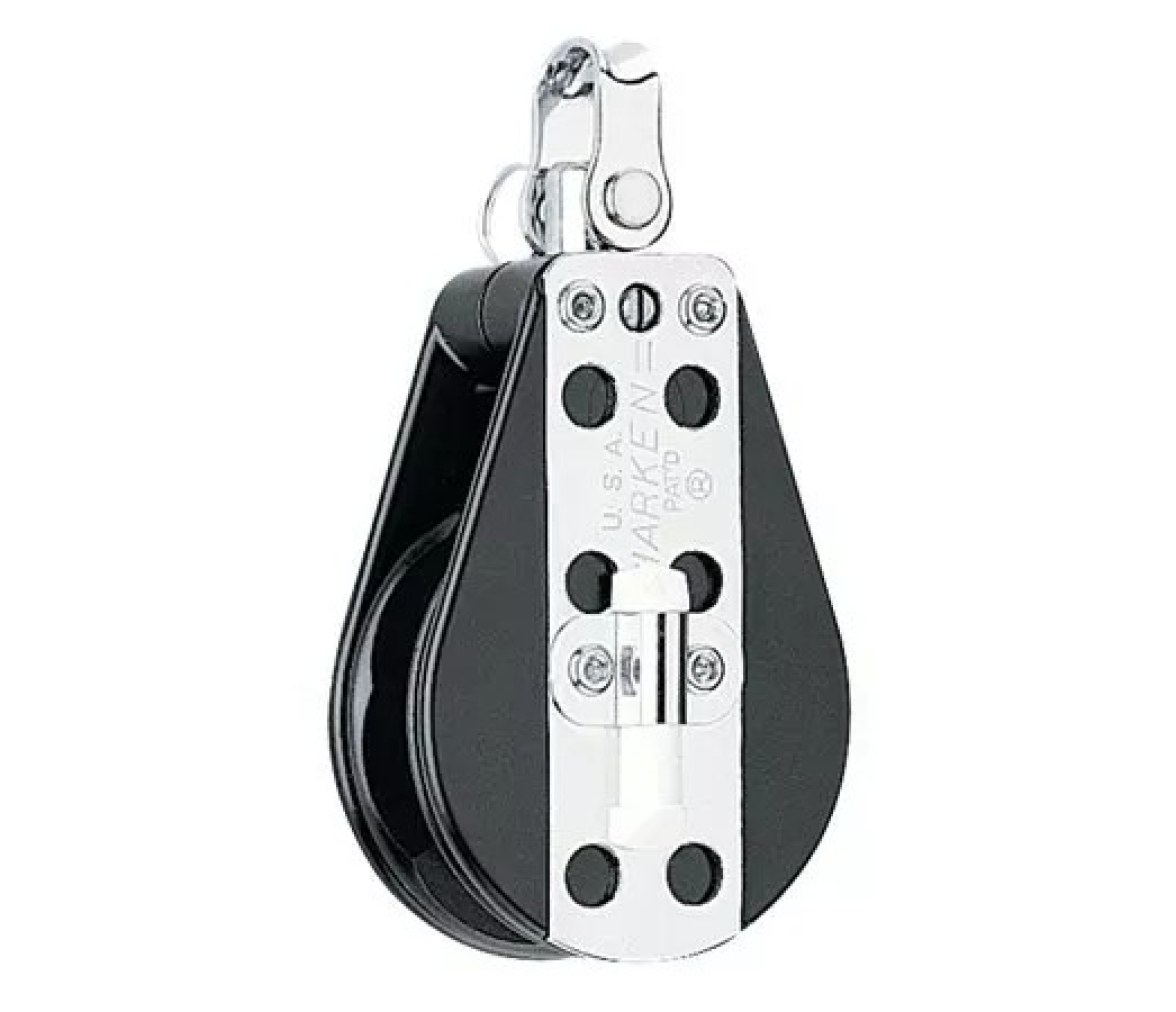 Harken 043 Polea de violín Hexaratchet 2.25" con roldana y giratoria