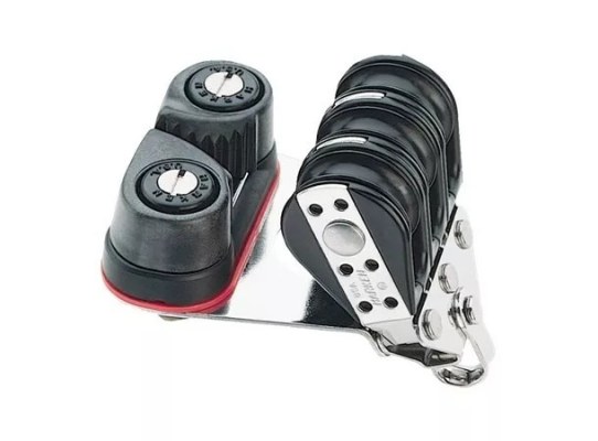 Harken 094 Polea de reenvío triple con mordaza de levas de 29 mm