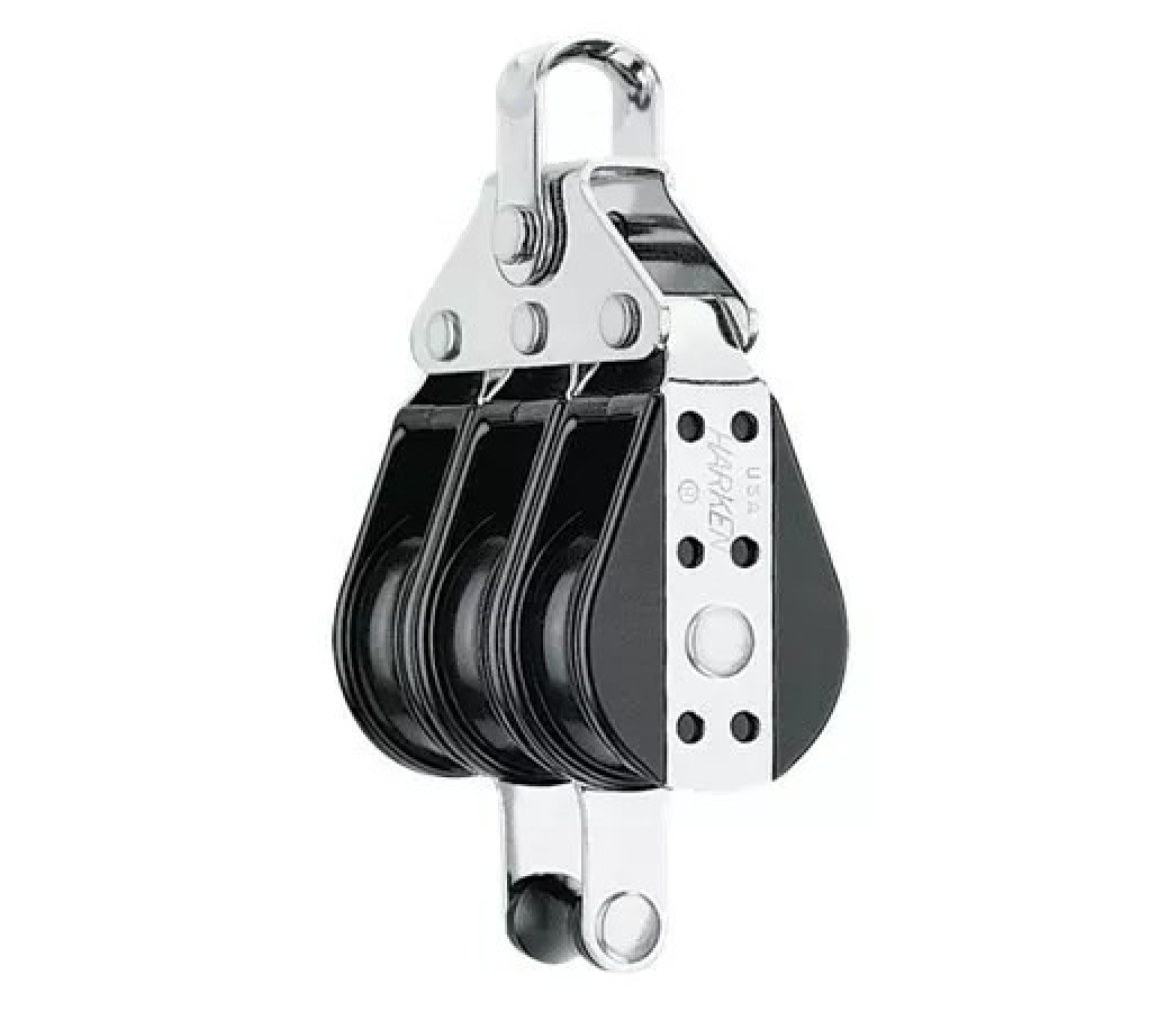 Harken 130 Triple polea Big Bullet 38 mm con gaza