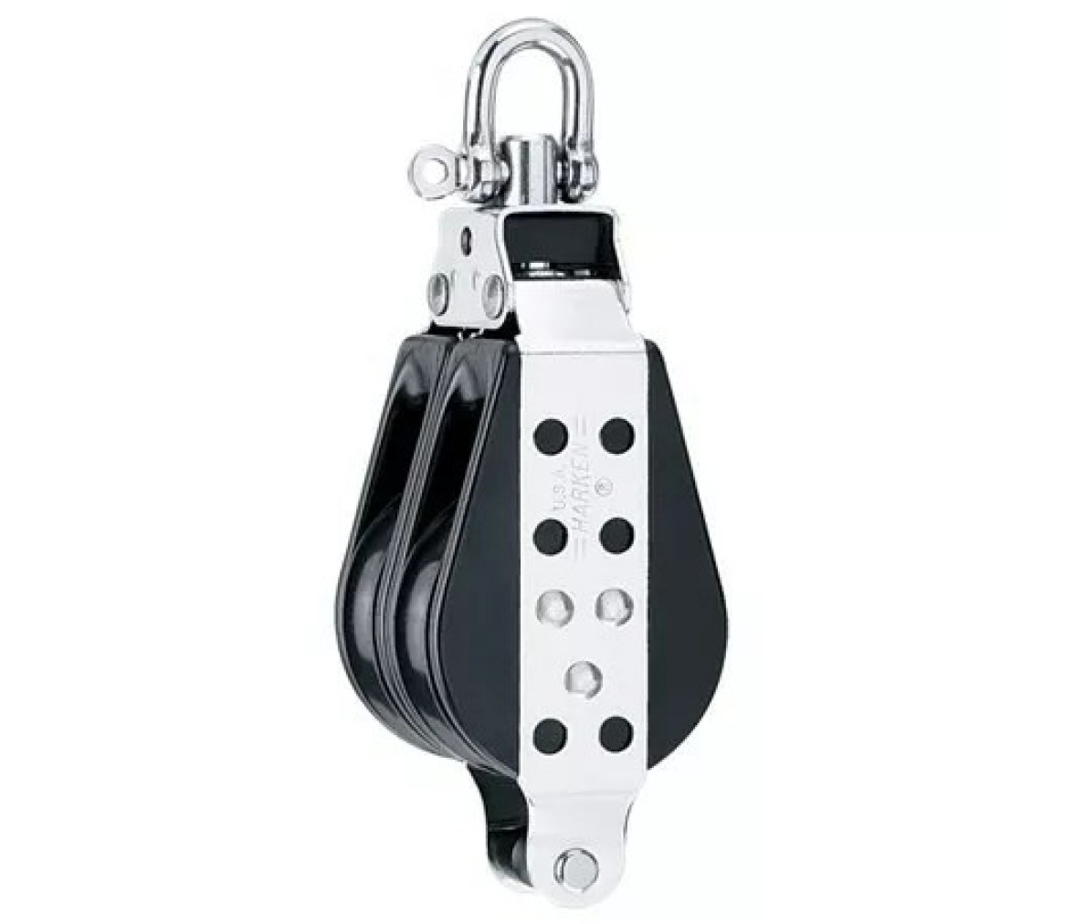 Harken 1545 Polea doble 76 mm con gaza