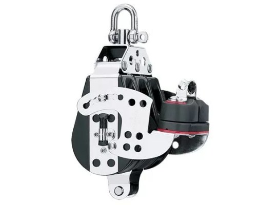 Harken 1556 Polea de violín triple Hexaratchet 76 mm con gaza