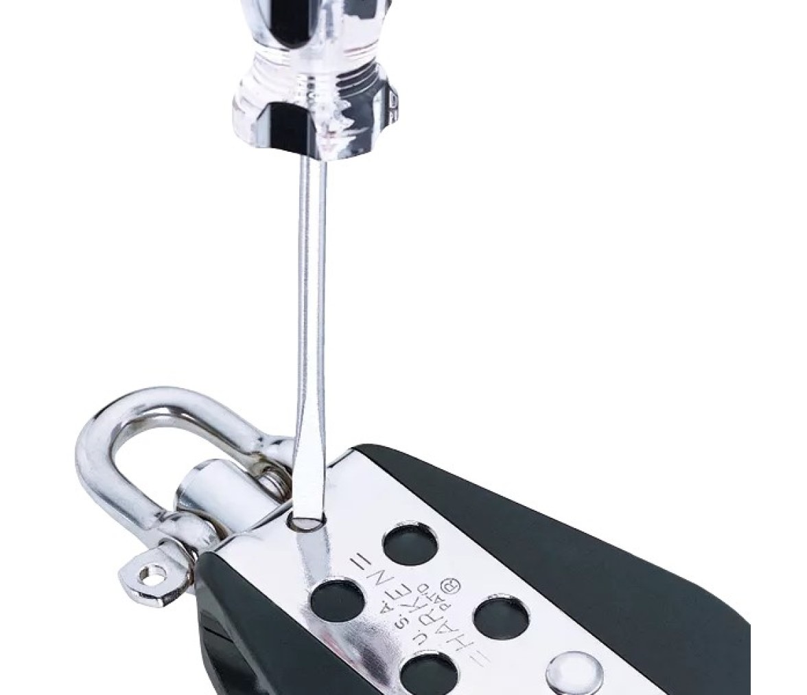 Harken 1564 Polea de violín 76 mm con gaza y mordaza de levas