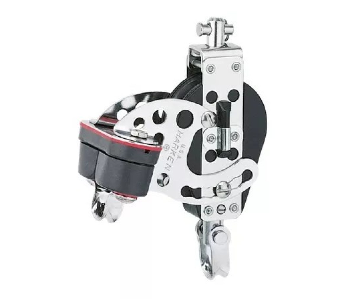 Harken 193 Polea de base Hexa-Cat con swivel y mordaza de levas