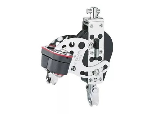 Harken 193 Polea de base Hexa-Cat con swivel y mordaza de levas