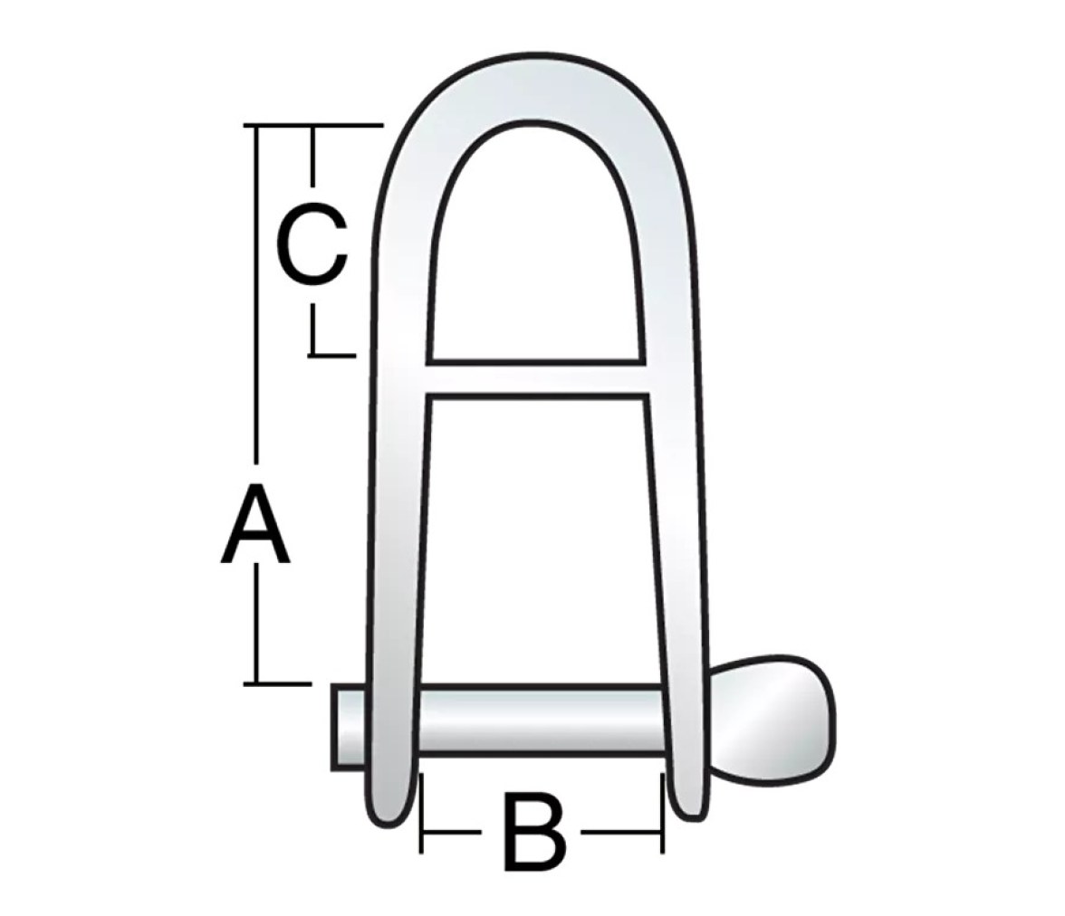 Harken 2107 Grillete de driza cautivo de 5 mm