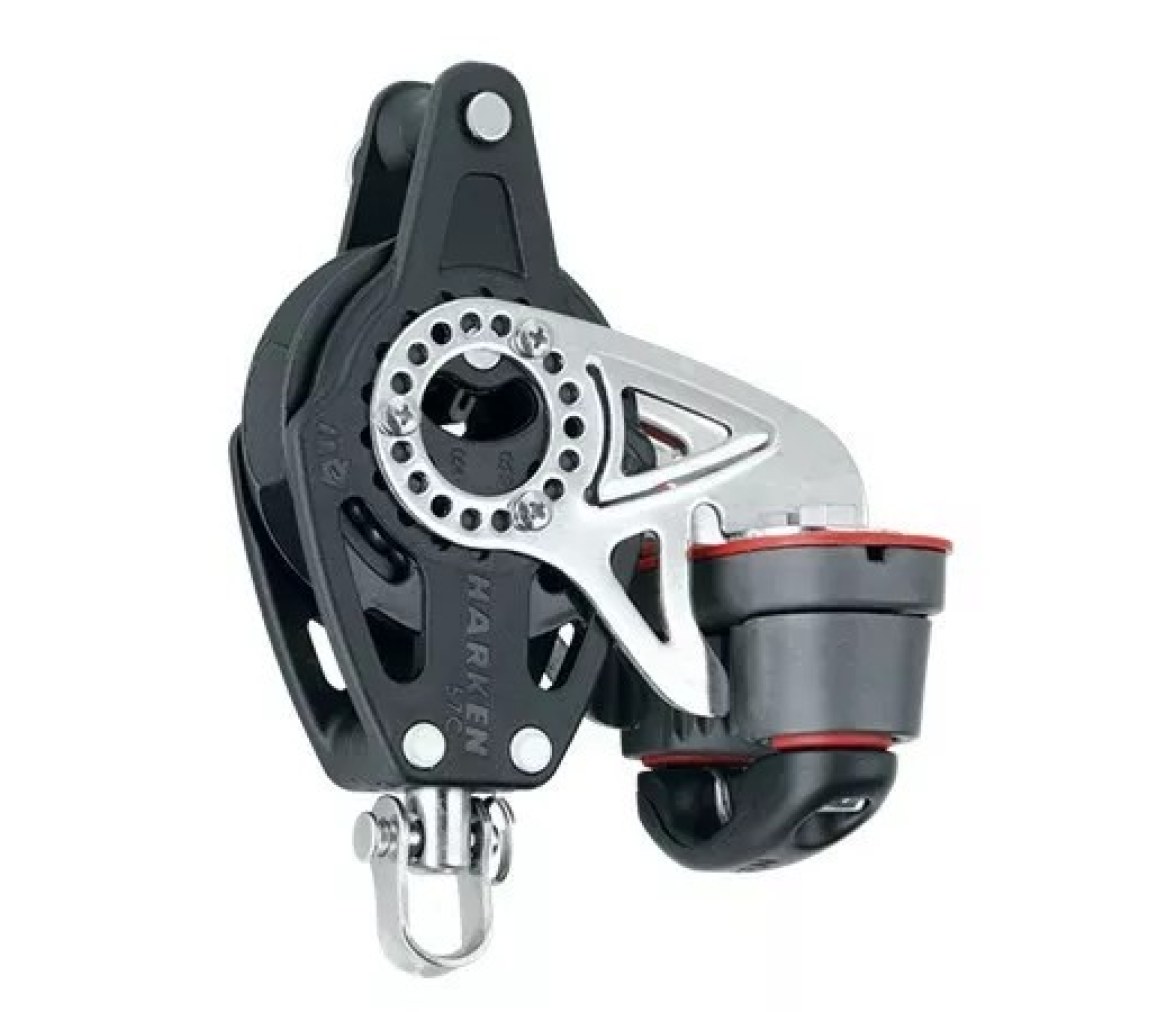 Harken 2139 Polea de violín con carraca 57 mm, giratoria, gaza y mordaza de leva