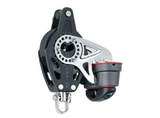 Harken 2139 Polea de violín con carraca 57 mm, giratoria, gaza y mordaza de leva