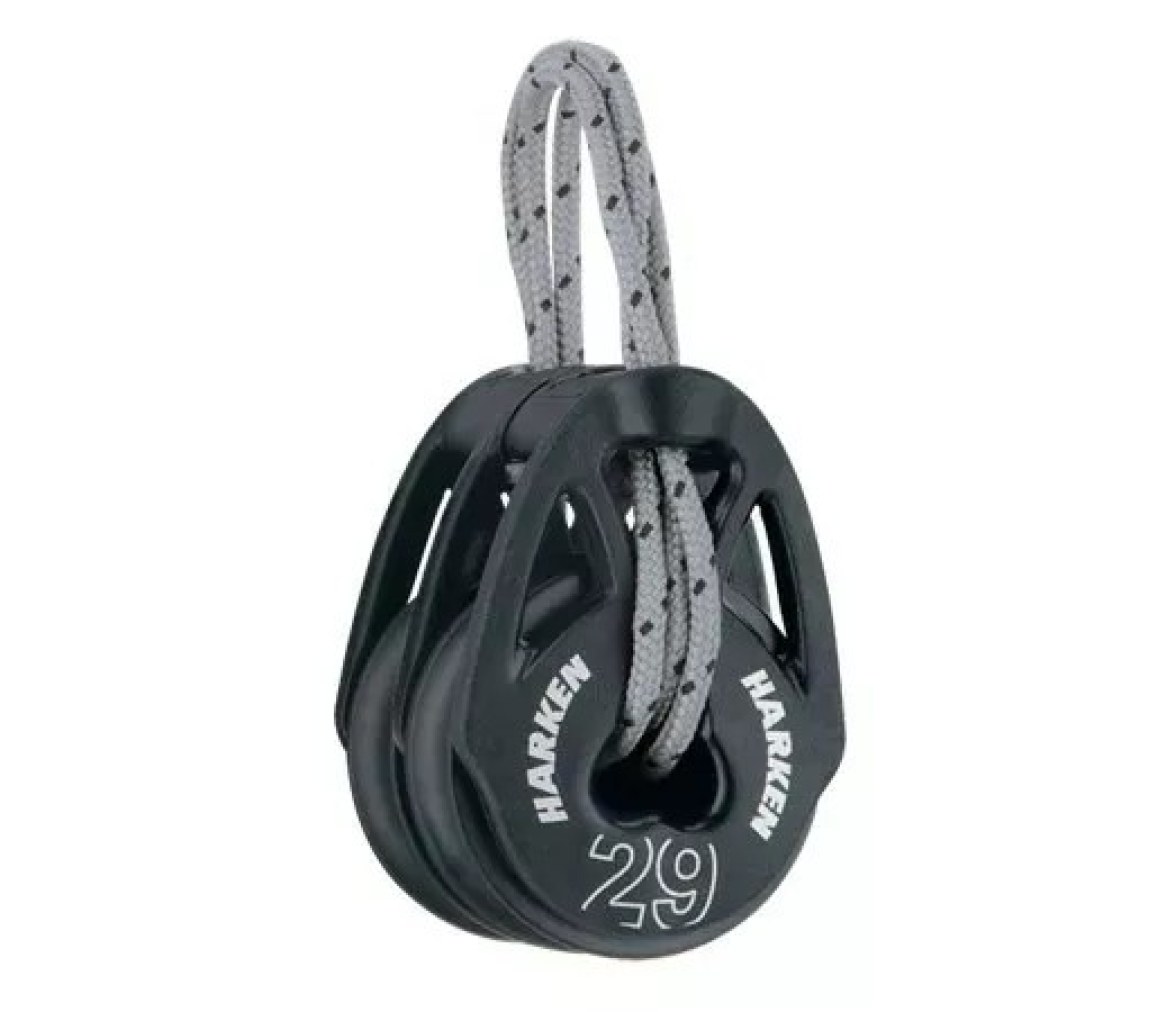 Harken 2147 Polea doble Soft-Attach 29 mm