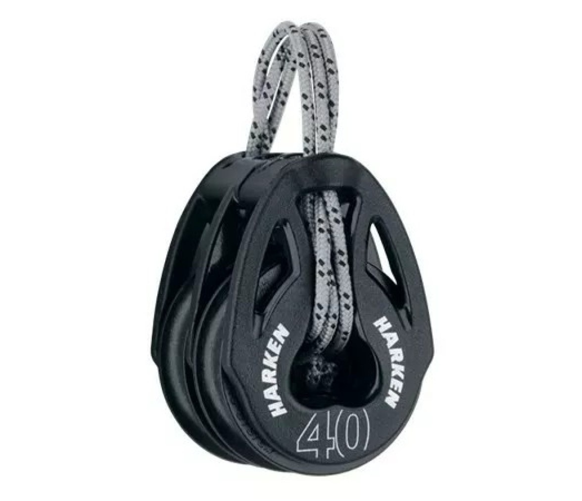 Harken 2150 Polea doble T2 Soft-Attach 40 mm