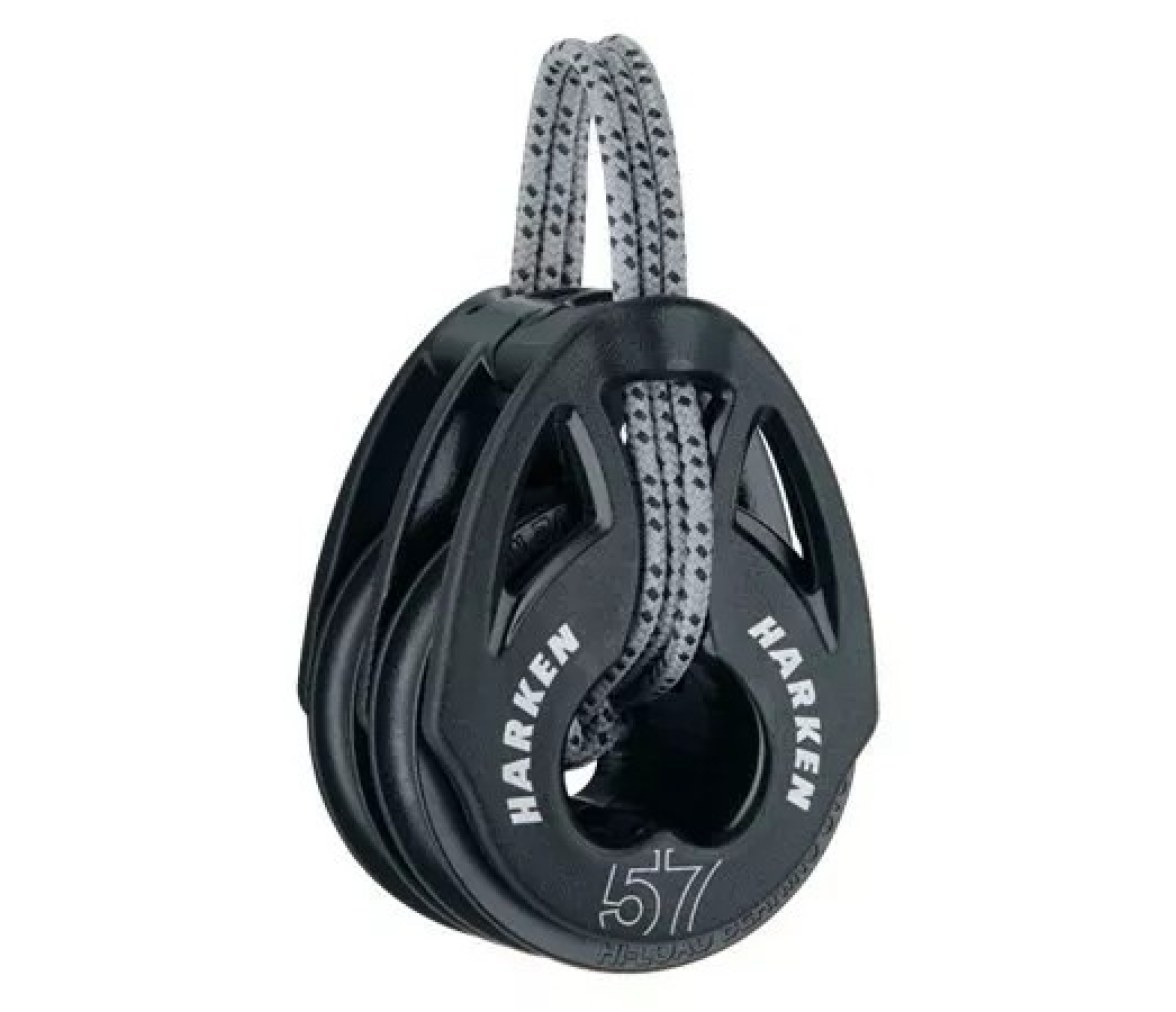 Harken 2153 Polea doble T2 Soft-Attach 57 mm