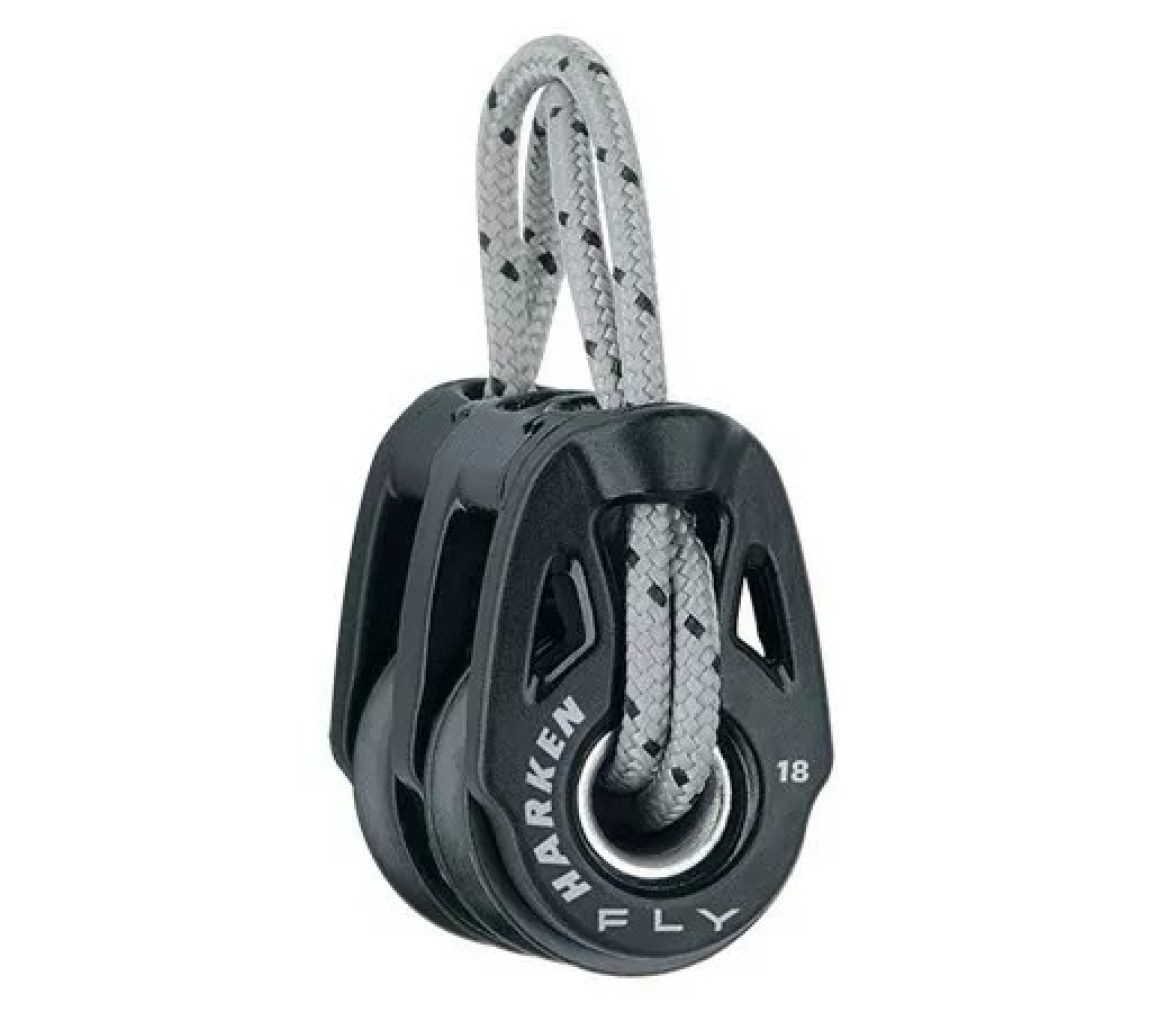 Harken 2158 Polea doble Fly Soft-Attach 18 mm