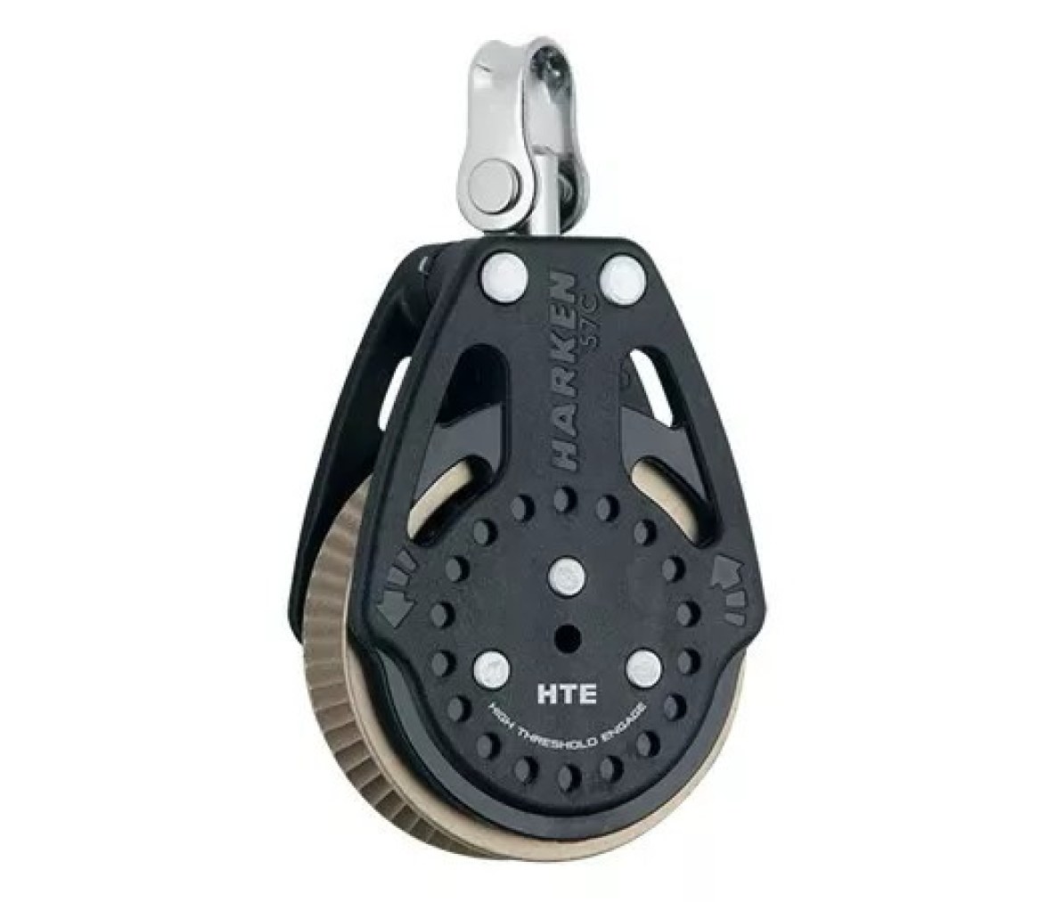 Harken 2165.HTE Polea de violín Ratchamatic HTE 57 mm con muelle