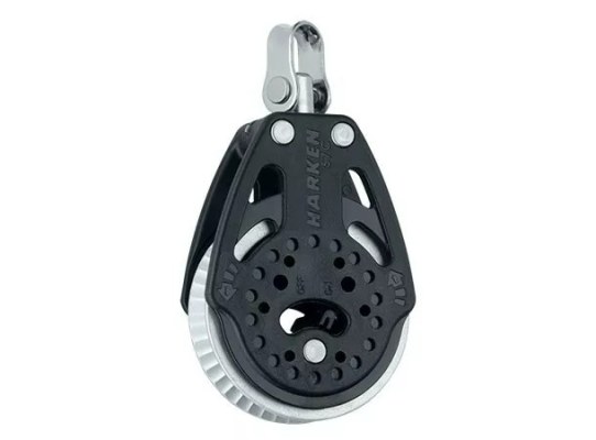 Harken 2169 Polea de violín con carraca y roldana de 57 mm, giratoria