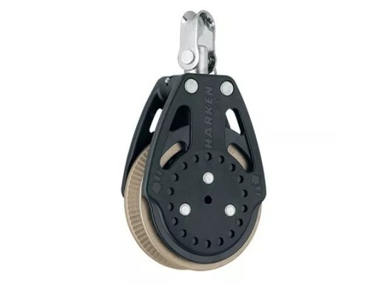 Harken 2175 Polea de violín Ratchamatic de 75 mm con roldana giratoria