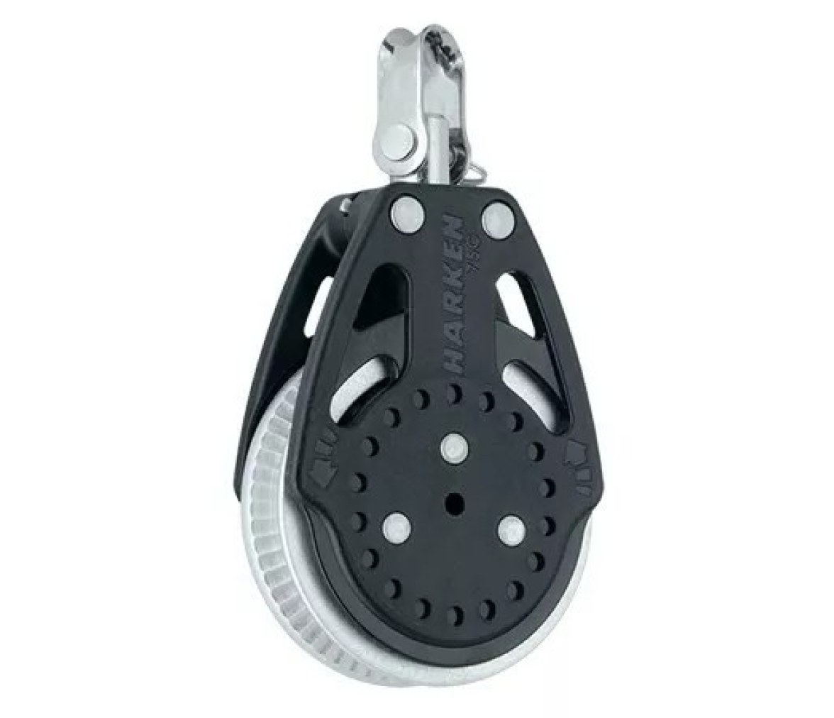 Harken 2177 Polea de violín Ratchamatic 75 mm con roldana de agarre