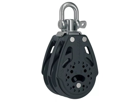 Harken 2178 Polea doble con carraca de 57 mm con giratoria