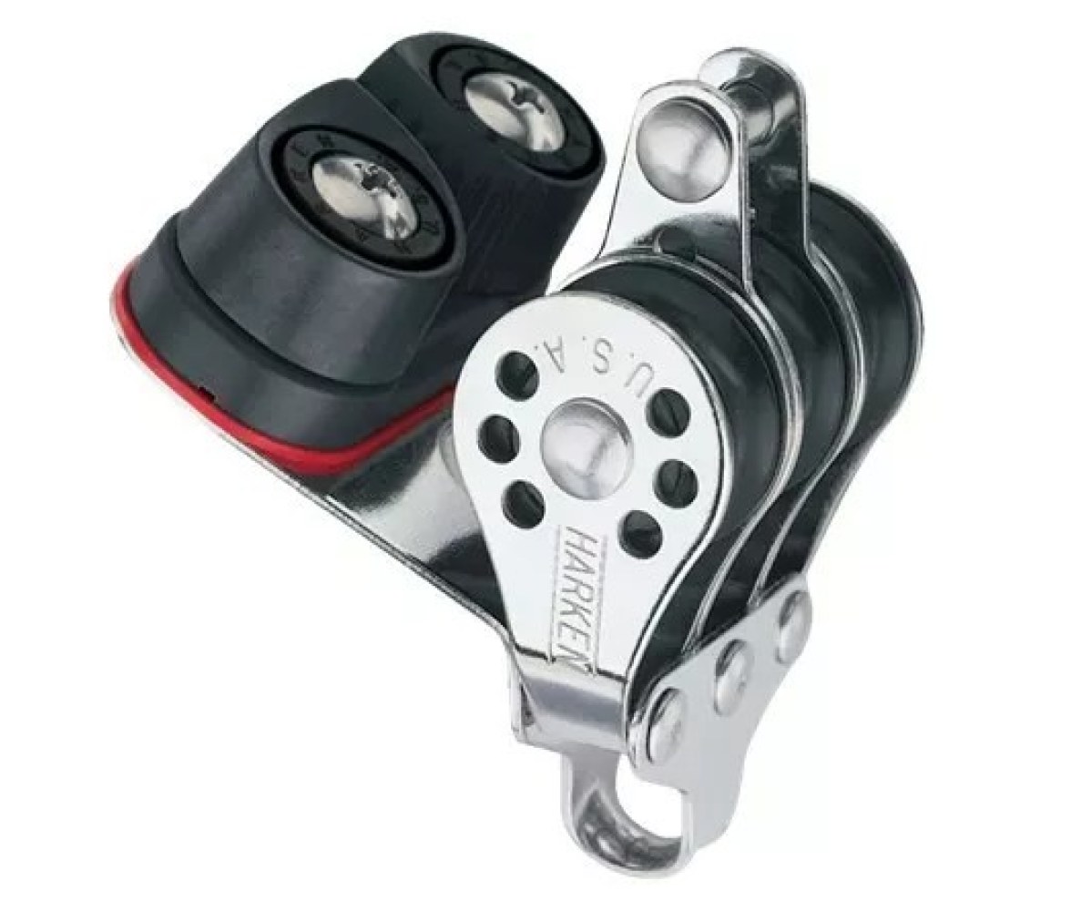 Harken 231 Polea triple con mordaza de levas de 22 mm