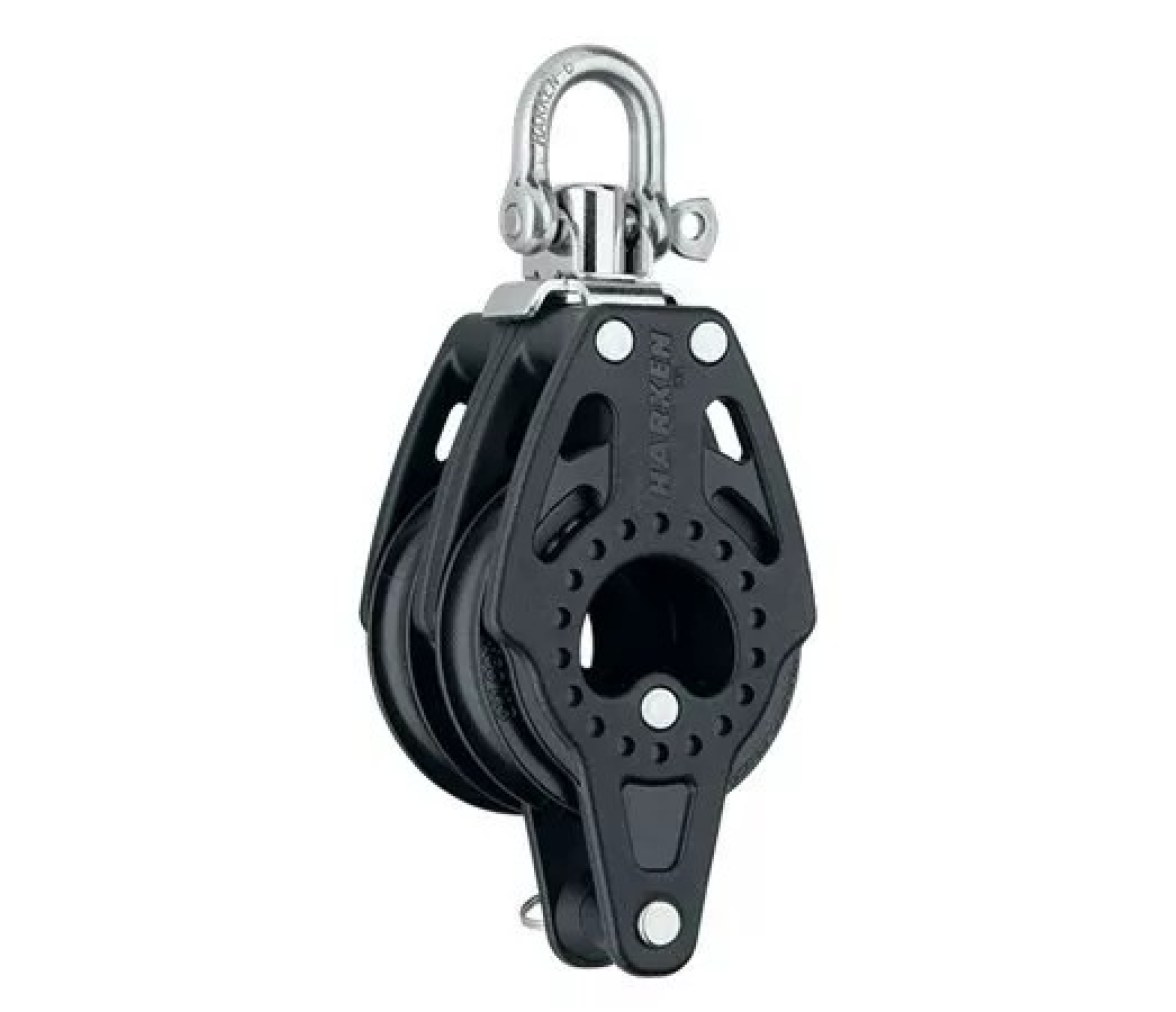 Harken 2603 Polea doble 57 mm con giratoria y gaza