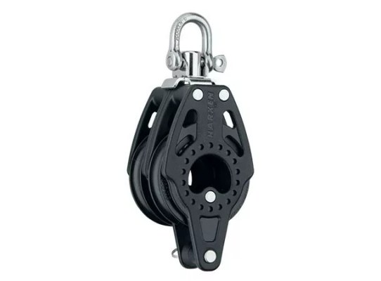 Harken 2603 Polea doble 57 mm con giratoria y gaza