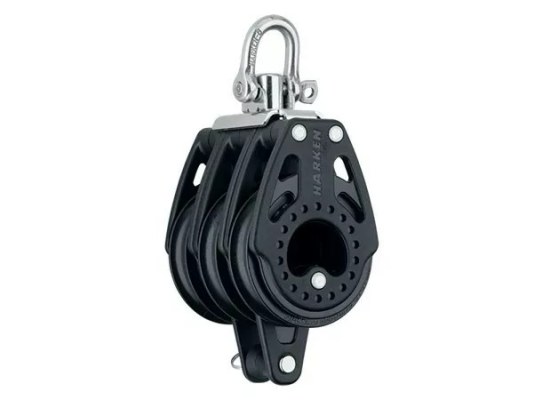 Harken 2605 Polea triple de 57 mm con giratoria y gaza