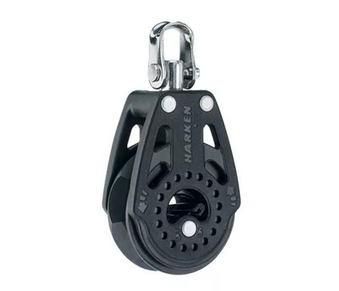 Harken 2608 Polea de violín con carraca y roldana de 40 mm