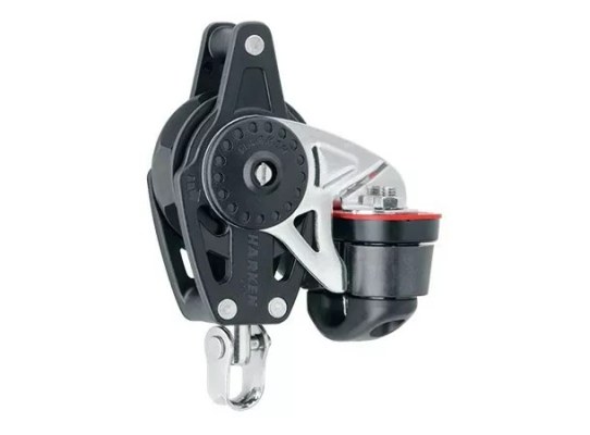 Harken 2611 Polea de violín con carraca de 40 mm, giratoria, gaza y mordaza