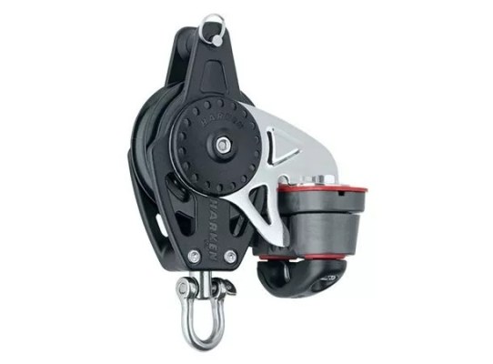 Harken 2616 Polea de 57 mm con giratoria, gaza y mordaza de levas