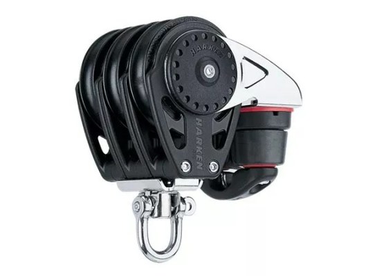 Harken 2617 Polea triple 57 mm con roldana y mordaza de levas