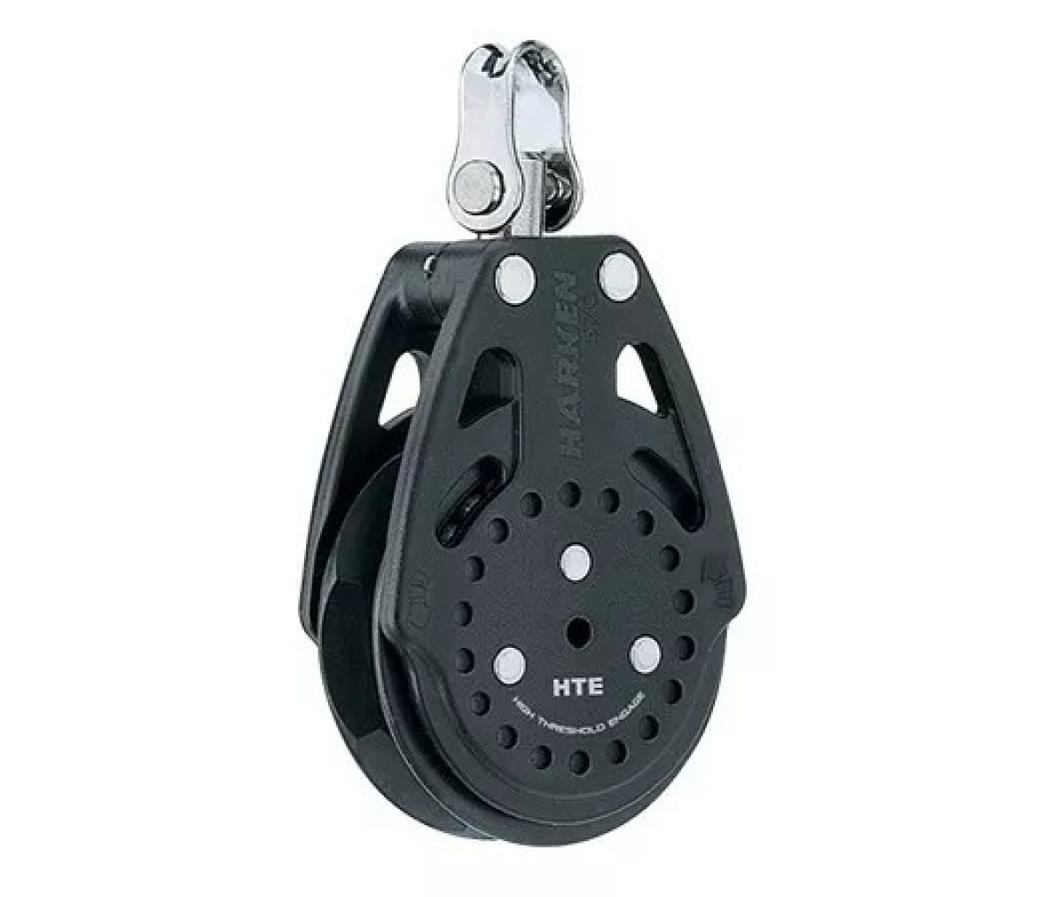 Harken 2625.HTE Polea de violín Ratchamatic HTE 57 mm con giratoria