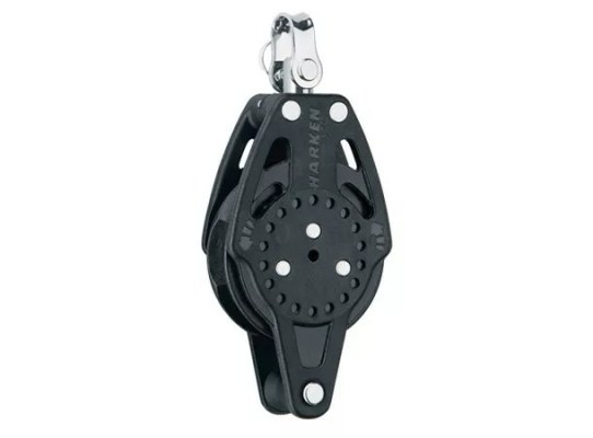 Harken 2626 Polea de violín Ratchamatic 57 mm con roldana y gaza
