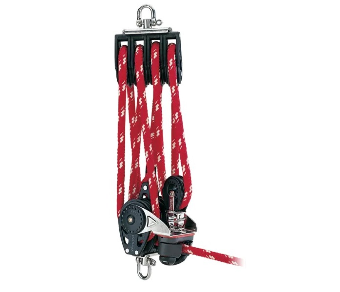 Harken 2632 Polea triple 57 mm con carraca, roldana y mordaza