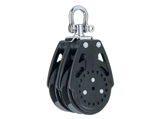 Harken 2634 Polea de violín doble con carraca automática y roldana de 57 mm