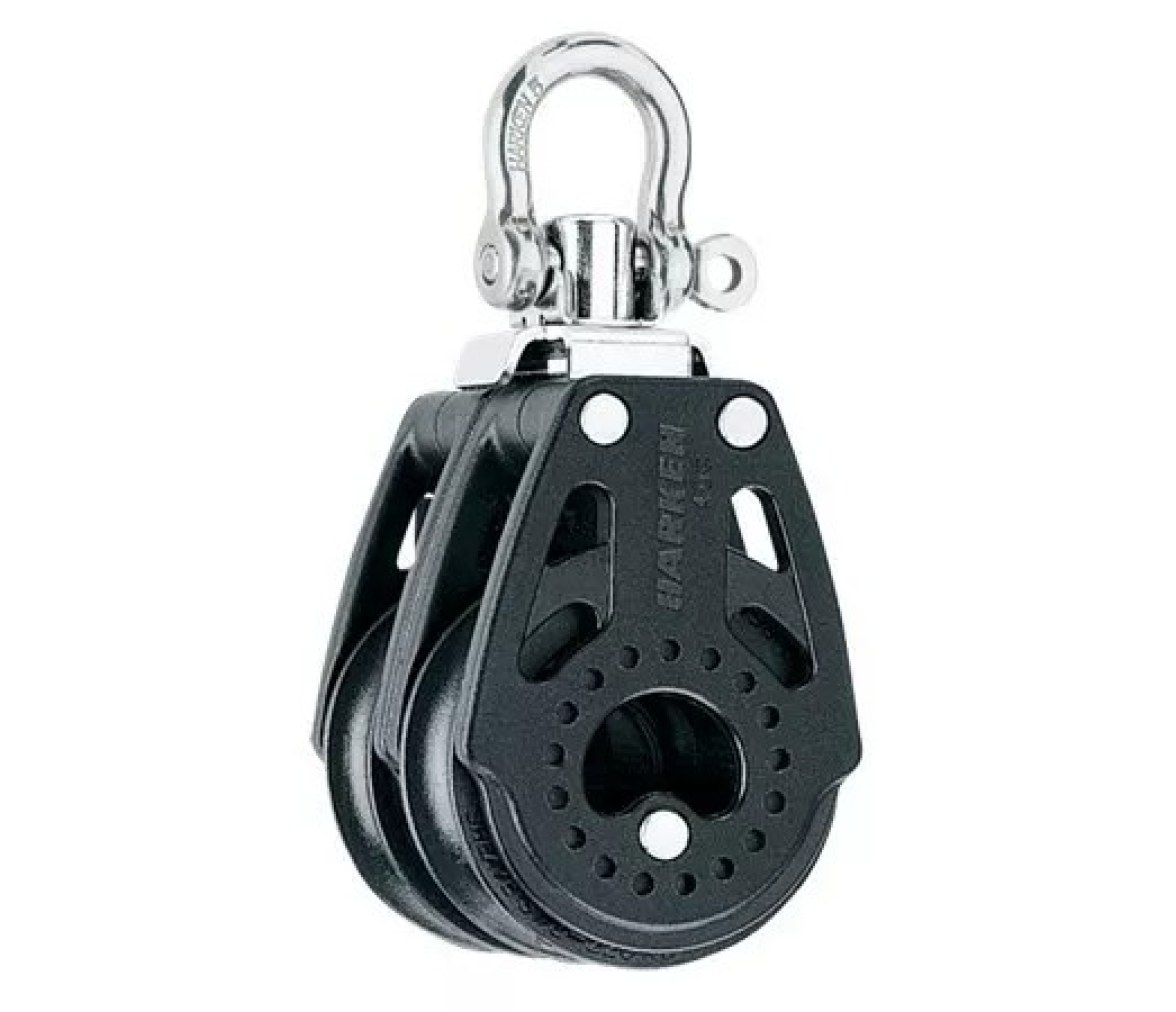 Harken 2638 Polea doble de 40 mm con giratoria