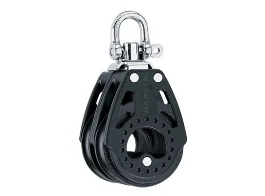 Harken 2662 Polea doble de 75 mm con giratoria