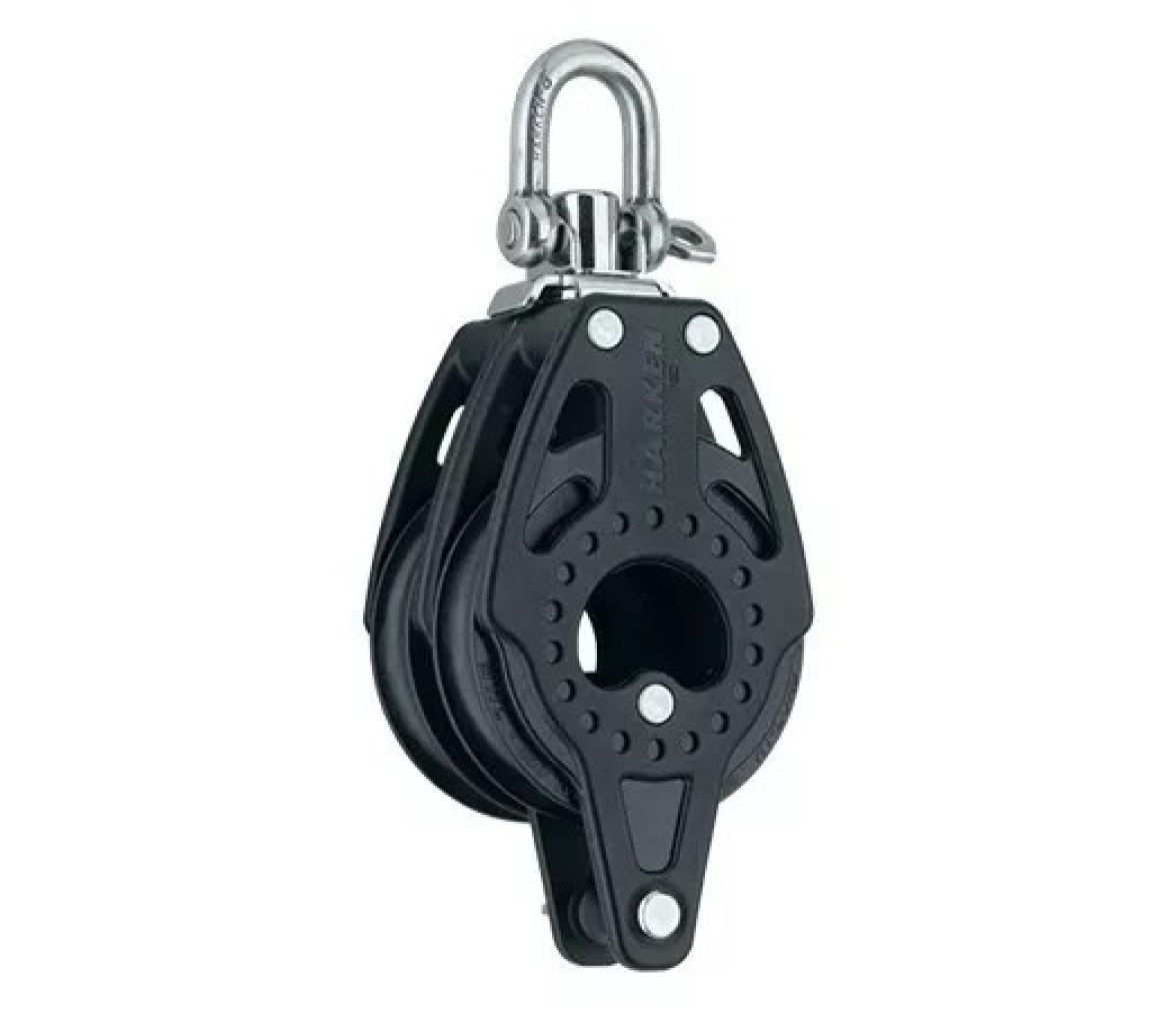 Harken 2663 Polea doble 75 mm con giratoria y gaza
