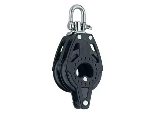 Harken 2663 Polea doble 75 mm con giratoria y gaza