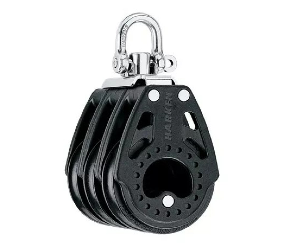 Harken 2664 Polea triple de 75 mm con giratoria